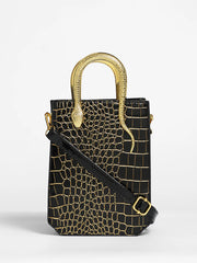 Love 2 Bag's 🖤 Serpent Chic 👜  Textured Vegan Leather Handbag