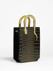 Love 2 Bag's 🖤 Serpent Chic 👜  Textured Vegan Leather Handbag