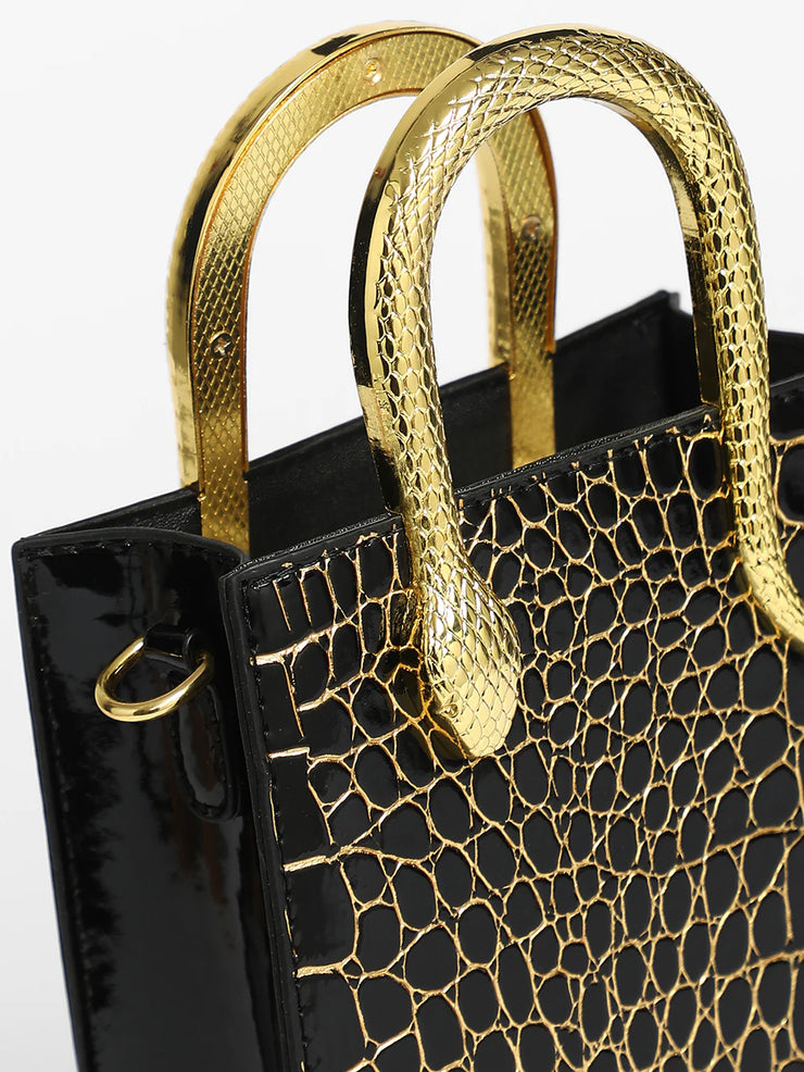 Love 2 Bag's 🖤 Serpent Chic 👜  Textured Vegan Leather Handbag