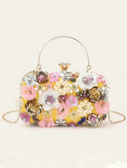 Love 2 Bag's 3D Flower Evening Clutch Rhinestone Handbag