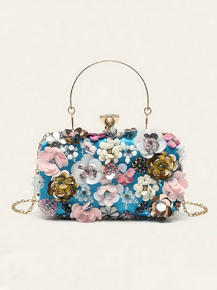 Love 2 Bag's 3D Flower Evening Clutch Rhinestone Handbag